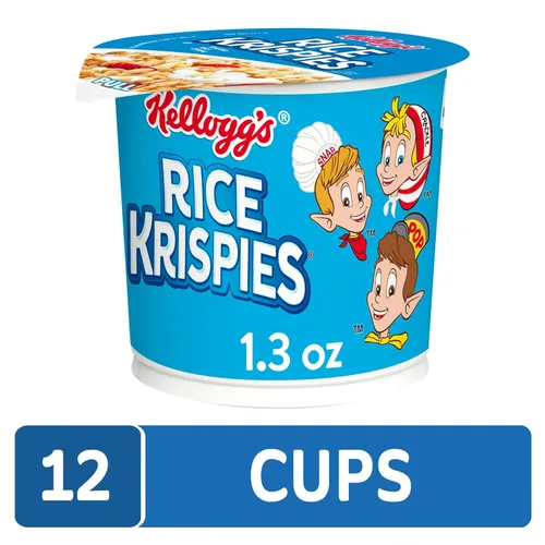 Miniatura 4 de Kellogg's Rice Krispies - Vasos de cereales para desayuno, aperitivos para niños, taza de cereales para llevar, original, caja de 15.6 onzas