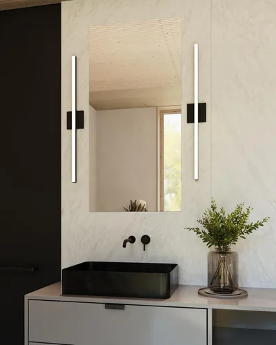Miniatura 4 de Sonneman Modern Lighting 2769.25 Stix - Lámpara LED lineal para tocador de pared o techo para baño o dormitorio, se instala horizontal o vertical