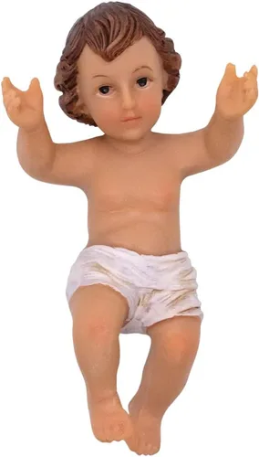 Miniatura 4 de Figura de Natividad del Niño Jesús Niño Cristo Pintado Agregar al Pesebre o Escena del Belén Excelente Decoración Cristiana para el Hogar