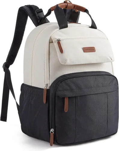 Miniatura 16 de Mommore Mochila para pañales, bolsa de pañales extra grande para 2 niños/gemelos con cambiador para viajes al aire libre, 1-negro, Grande