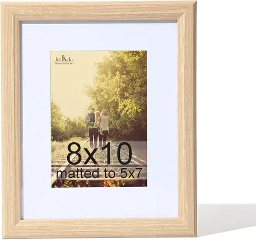 Miniatura 35 de KTKDE Juego de 12 portarretratos de 4 x 6, marco de fotos de grano de madera natural 3.5x5 con paspartú o 4x6 sin paspartú, marcos pequeños