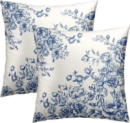 Miniatura 44 de Fundas de Almohada de Bosque de Pinos 22x22 Juego de 2, Fundas de Almohada Decorativas de Árboles de Abeto y Cedro Verde Nieve Beige de Invierno