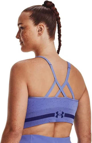 Miniatura 10 de Under Armour - Brasier largo y sin costuras de bajo impacto para mujer