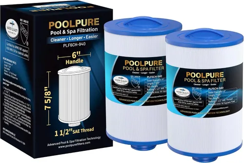 Miniatura 11 de POOLPURE 6CH-940 Filtros antimicrobianos para bañera de hidromasaje, compatibles con filtros de spa PWW50P3, 817-0050, Filbur FC-0359, 25252