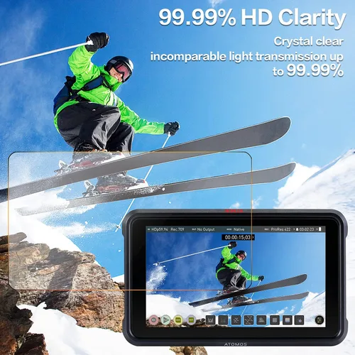 Miniatura 6 de Protector de pantalla compatible con Atomos Ninja V/Shinobi monitor de grabación HDMI 4K de 5 pulgadas, protector de pantalla de vidrio templado