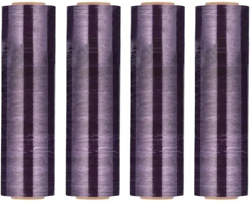 Miniatura 16 de PSBM - Rollo de película elástica azul, paquete de 4, 18 pulgadas x 1000 pies, calibre 100, rollos de película elástica a mano oscura/opaca