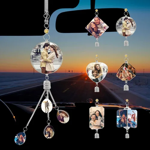 Miniatura 10 de Accesorios personalizados para colgar en el automóvil, accesorios personalizados para colgar en el espejo retrovisor, adorno personalizado