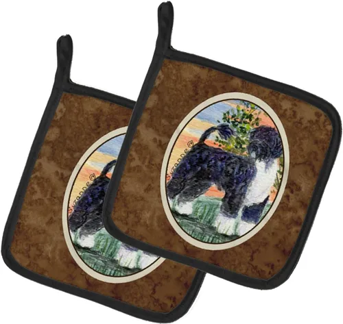 Miniatura 256 de Caroline's Treasures SS8617PTHD - Juego de soportes para ollas de cocina resistentes al calor, almohadillas calientes para horno para cocinar, Husky