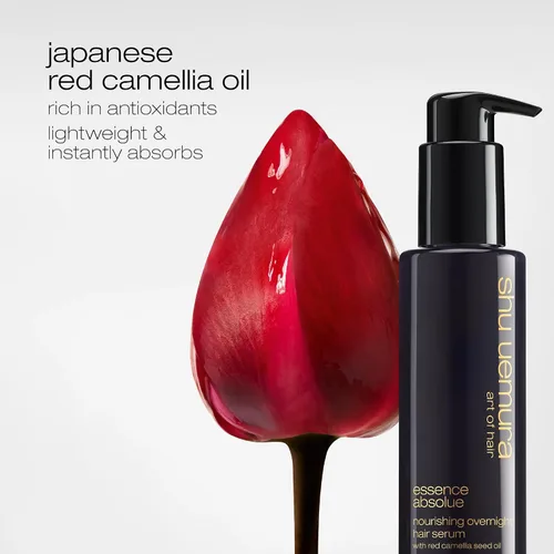 Miniatura 5 de shu uemura art of hair Essence Absolue - Suero nutritivo para el cabello durante la noche, hidrata y desenreda, reduce el encrespamiento y mejora