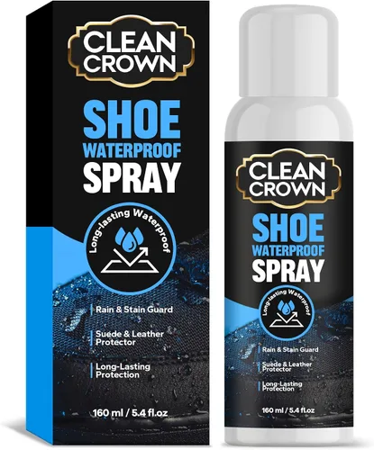 Spray protector para zapatos CleanCrown (160ml), spray protector para ante y cuero, impermeabilizante y protector contra manchas para zapatos,