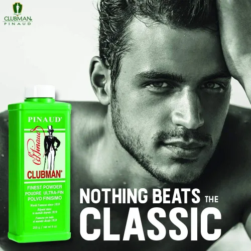 Miniatura 2 de Clubman Pinaud Finest Powder, polvo blanco clásico para hombres, protección contra el sudor y el olor corporal, 9 onzas x 1 paquete