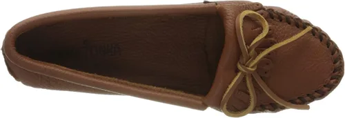 Miniatura 5 de Minnetonka Mocasines suaves de piel de ciervo para mujer, Negro