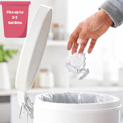 Miniatura 9 de Bolsas de basura perfumadas de 2.6 galones con asas (100 bolsas) pequeñas bolsas de basura para baño, papeleras para contenedores de oficina en casa