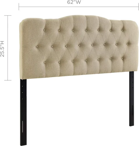 Miniatura 2 de LexMod Annabel cabecera de cama de vinilo Beige
