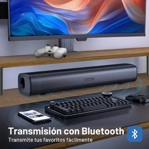 Miniatura 5 de RIOWOIS Barra de Sonido para Smart TV, Barra de Sonido para TV con Reflector de Graves y Fácil Configuración, Sistema de Sonido Envolvente de Audio