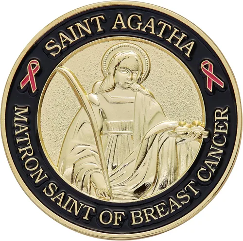 Miniatura 2 de Hero's Valor St. Agatha, Santa Matrona del Cáncer de Mama, Moneda de Desafío de Oración, 1-Pack (Una Moneda)