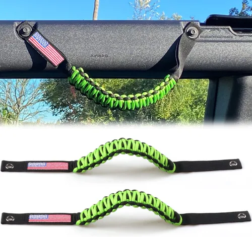 Miniatura 21 de Asas de agarre de barra antivuelco para Ford Bronco 2021 2022 2023 2024 2025 2 accesorios de 2 puertas y 4 puertas, mango de agarre de paracaídas