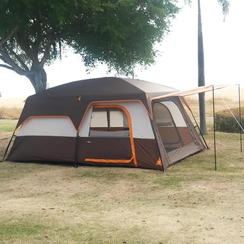 Miniatura 4 de KTT Extra Large Tent 6-12-14 Person,Family Cabin Tents,2 Rooms,3 Doors and 3 Windows with Mesh,Straight Wall,Waterproof,Double Layer,Big Tent for