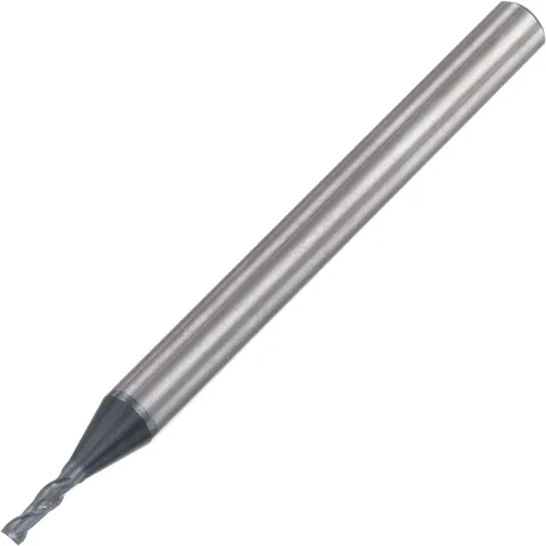 Miniatura 15 de uxcell Fresa de extremo de nariz cuadrada, punta de 0.039 in de diámetro de carburo sólido recubierto AlTiN Fresa CNC Fresa de 2 flautas en espiral