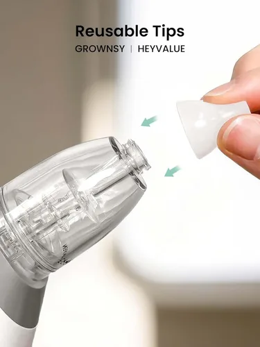Miniatura 6 de GROWNSY Cámara de succión más grande oficial mejorada y 3 puntas de silicona para aspirador nasal GROWNSY Kit de reemplazo de chupete de nariz