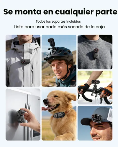 Miniatura 2 de VIDCASTIVE Mini cámara corporal 4K portátil POV Action Cam con pantalla de 1.47 pulgadas, batería de 150 minutos, montaje magnético y clip - Cámara