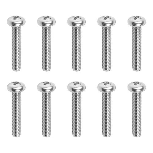 Miniatura 32 de Tornillos de máquina de jalar de perilla M4-0.028x0.197 in M4-0.028x0.197 in Tornillos de cabeza plana métrica Phillips Drive Tornillo de cabeza