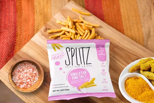 Miniatura 12 de SPLITZ Split Pea Crisps Ajo ardiente (1.5 onzas), 16 unidades a base de plantas, orgánico, sin OMG, vegano, sin gluten, superalimentos, aperitivo
