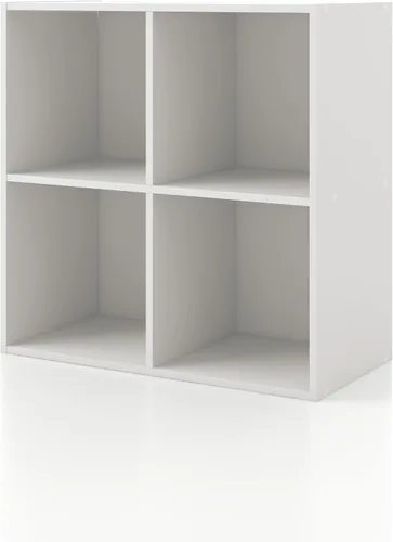 Miniatura 64 de Homes: Inside + Out Apexa - Estantería organizadora de almacenamiento de 2 cubos, estantería apilable de madera para cubos para organización