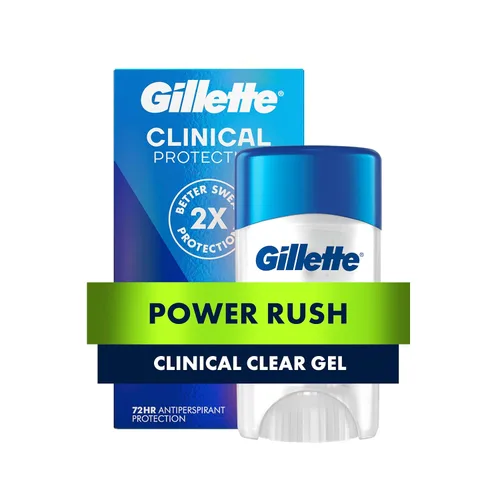 Gillette Antitranspirante clínico y desodorante para hombres, protección 72HR contra el sudor y el olor, frescura de larga duración, tecnología