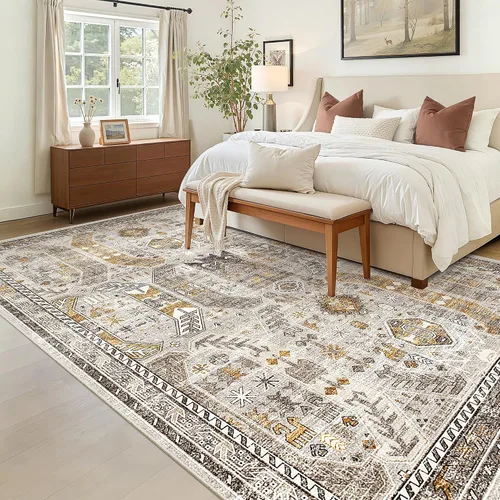 Miniatura 335 de Madane Tapete lavable de 2 x 10 pies para pasillo, cocina, recibidor, clásico, suave, antideslizante para interiores, casa de campo, baño, sala