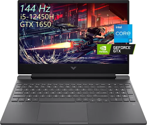 Laptop HP Victus Gaming 2022, pantalla FHD de 15.6 pulgadas 144Hz, Core i5-12450H de 12ª generación (Beat R7 5800H), 32 GB 3200 RAM, 1 TB PCIe SSD,