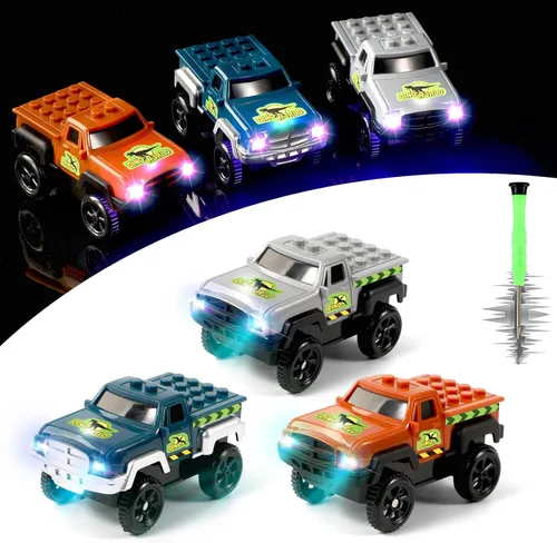 Miniatura 7 de Save Unicorn Solo repuesto para autos de pistas, carriles que brillan en la oscuridad, accesorios para pistas de automóvil con 3 luces LED