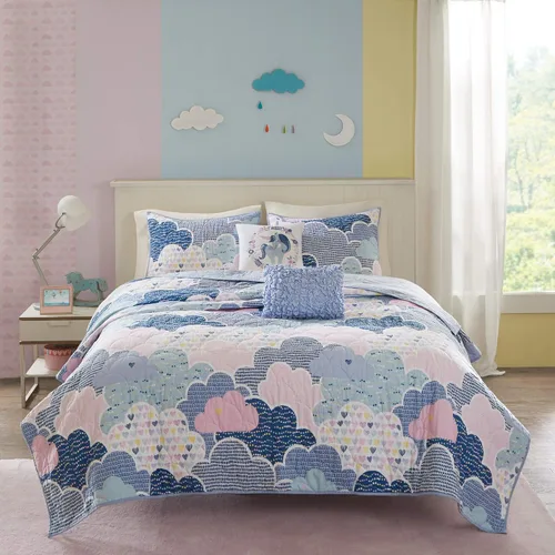 Miniatura 4 de Intelligent Design Juego de Edredón Reversible de Algodón para Niños - Diversión Vibrante, Estampado Juguetón, Ropa de Cama para Niños de Todas