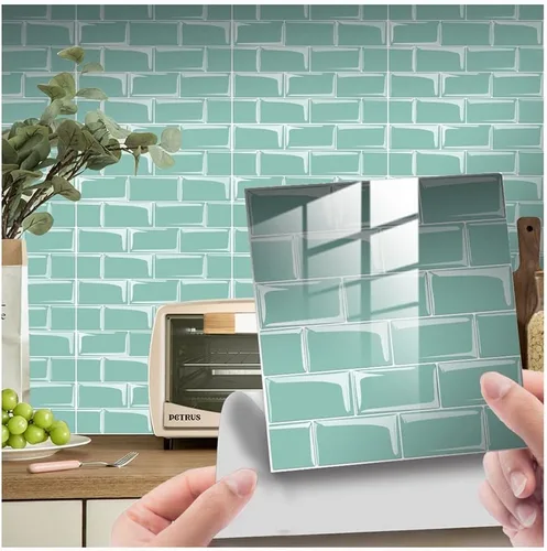 Adhesivos para azulejos de despegar y pegar, autoadhesivas para losetas en muro de cocina, azulejos de mosaico, papel tapiz adhesivo impermeable