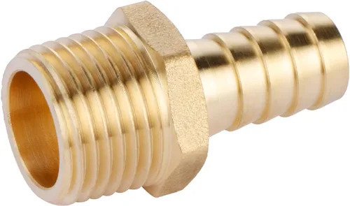 Miniatura 3 de U.S. Solid Accesorio de Manguera de Latón, Adaptador, Accesorios de Tubería Macho de Púa de 1/2" x 1/2" NPT
