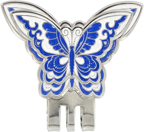 Miniatura 4 de Mariposa Golf Bal L Marcador con clip para sombrero de golf para damas golfistas clip magnético para sombrero para mujeres golfistas