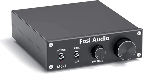 Fosi Audio M03 - Amplificador de Subwoofer de 200 Vatios TPA3255, Mini Amplificador de Potencia de Audio Mono Canal para Teatro en Casa, Frecuencia