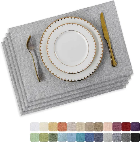 Miniatura 40 de Juego de 6 manteles individuales resistentes al calor para mesa de comedor y cocina de Home Brilliant, manteles individuales para mesa de comedor