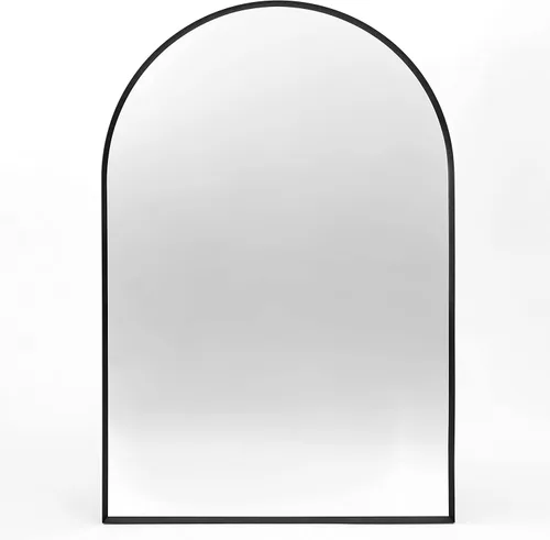 Miniatura 34 de Espejo de montaje en pared para baño, espejo rectangular de tocador rectangular con marco de metal negro cepillado (16 x 20 pulgadas, negro)