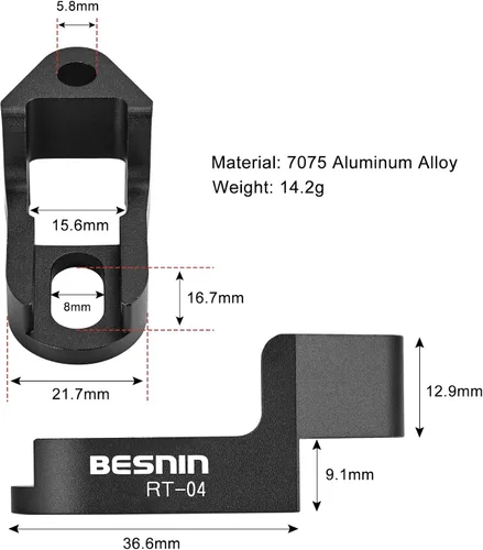 Miniatura 2 de BESNIN Adaptador de freno C instalación de freno C Extensiones en zona de soporte medio Extensores de freno C Adecuado para bicicletas plegables