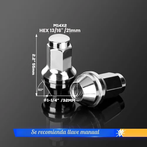 Miniatura 2 de Dynofit Tuercas de llanta OEM de 14 x 2 para F150 2000-2014, tuercas sintonizadoras de acero de fábrica de una sola pieza compatibles con Ford