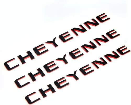 Miniatura 6 de Yoaoo 3 paquetes de emblemas OEM negros para placa Cheyenne Compatible con Silverado 3D brillante Nuevo