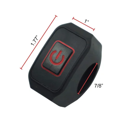 Miniatura 4 de 7/8 "impermeable motocicleta manillar montaje faro niebla luz punto luces interruptor interruptor interruptor DC 12V bloqueo acción negro