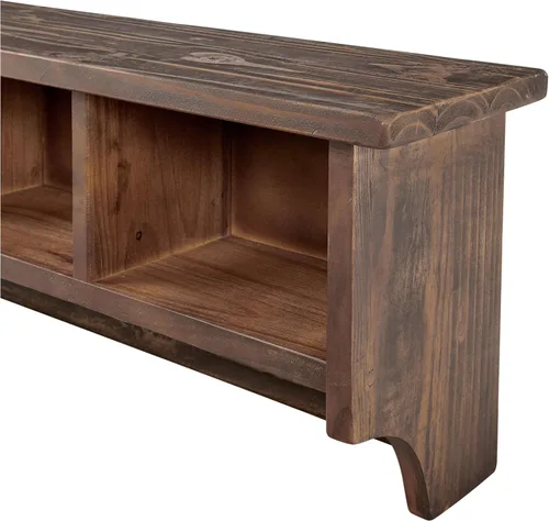 Miniatura 9 de Alaterre Furniture Perchero Industrial Pomona de 48 Pulgadas Montado en Pared con 6 Ganchos Resistentes y 4 Compartimentos Abiertos, Organizador
