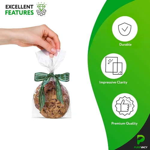 Miniatura 4 de Bolsas de polietileno transparentes con fuelle – 4 x 2 x 8 pulgadas, paquete de 1000 bolsas de plástico con fuelle lateral, a prueba de fugas