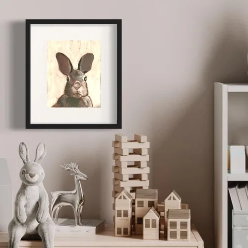 Miniatura 9 de Kit de pintura artística para adultos con tutoriales en video - Aprende a pintar Baby Bunny - Juego de pintura acrílica de 9 piezas y suministros