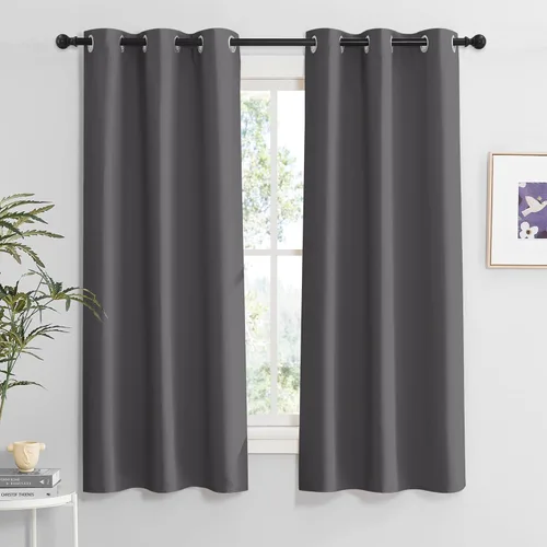 Miniatura 37 de RYB HOME Cortinas opacas de cocina de 36 pulgadas de largo, tratamiento de privacidad para ventanas pequeñas, aislamiento térmico, telón de fondo
