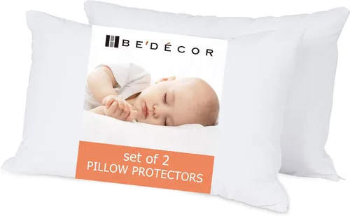 Miniatura 7 de Bedecor Paquete de 2 protectores de almohada Queen con cremallera, fundas de almohada impermeables, suaves, a prueba de polvo, con agujeros