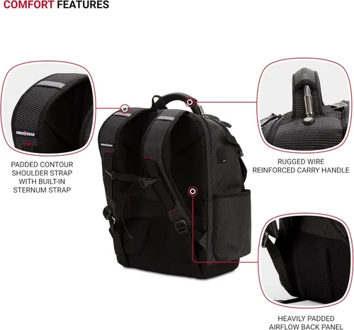 Miniatura 2 de SwissGear Mochila de bolsa de herramientas, se adapta hasta, Negro, Grande