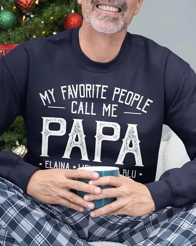 Miniatura 5 de Camisa personalizada para el abuelo y papá, camiseta personalizada con nombre de papá y nietos, regalos de Navidad para el Día del Padre, abuelo